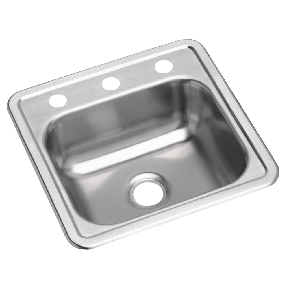 Dayton Stainless Steel 15 x 15 x 5.2 Single Bowl Drop-in Bar Sink
