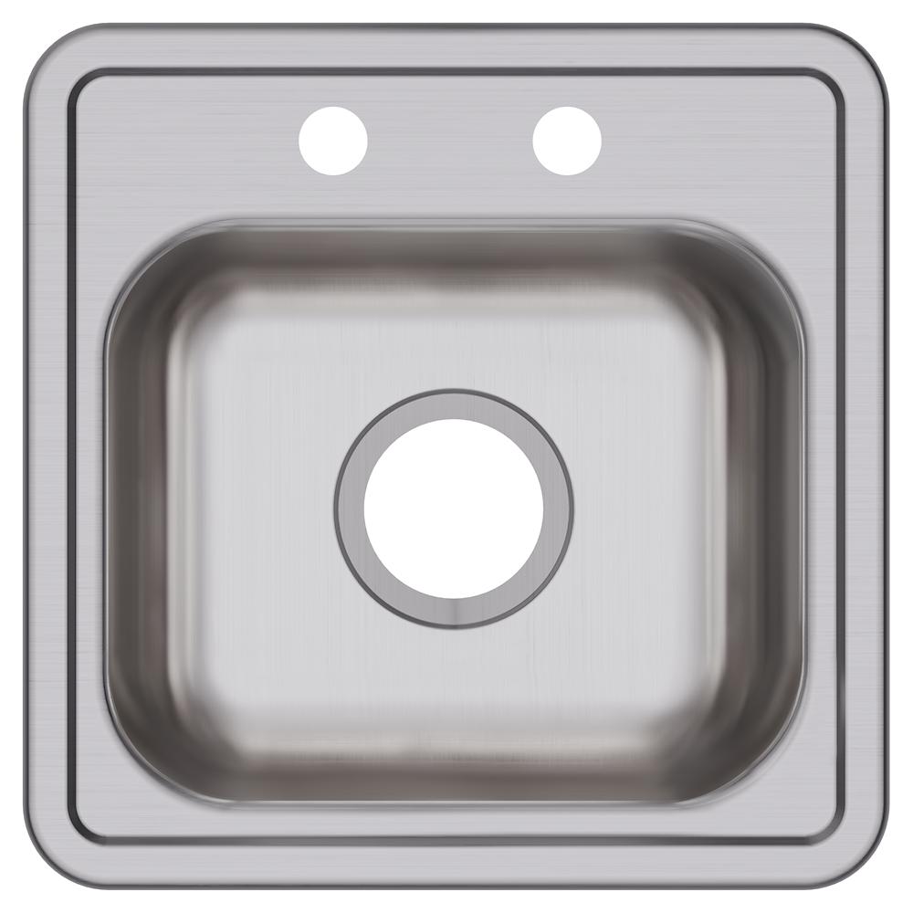 Dayton Stainless Steel 15 x 15 x 5.2 Single Bowl Drop-in Bar Sink