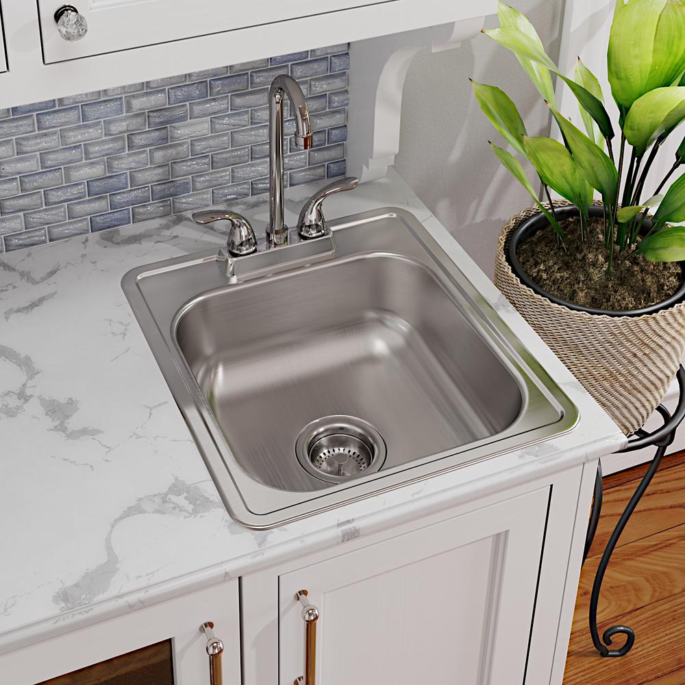 Dayton Stainless 1-Hole Single Bowl Drop-in Bar Sink D117191 | Elkay