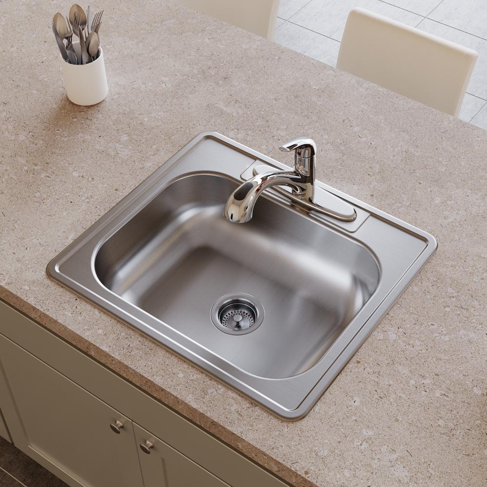 Dayton Stainless Steel 25 x 22 x 6.5 Single Bowl Drop-in Sink | Elkay
