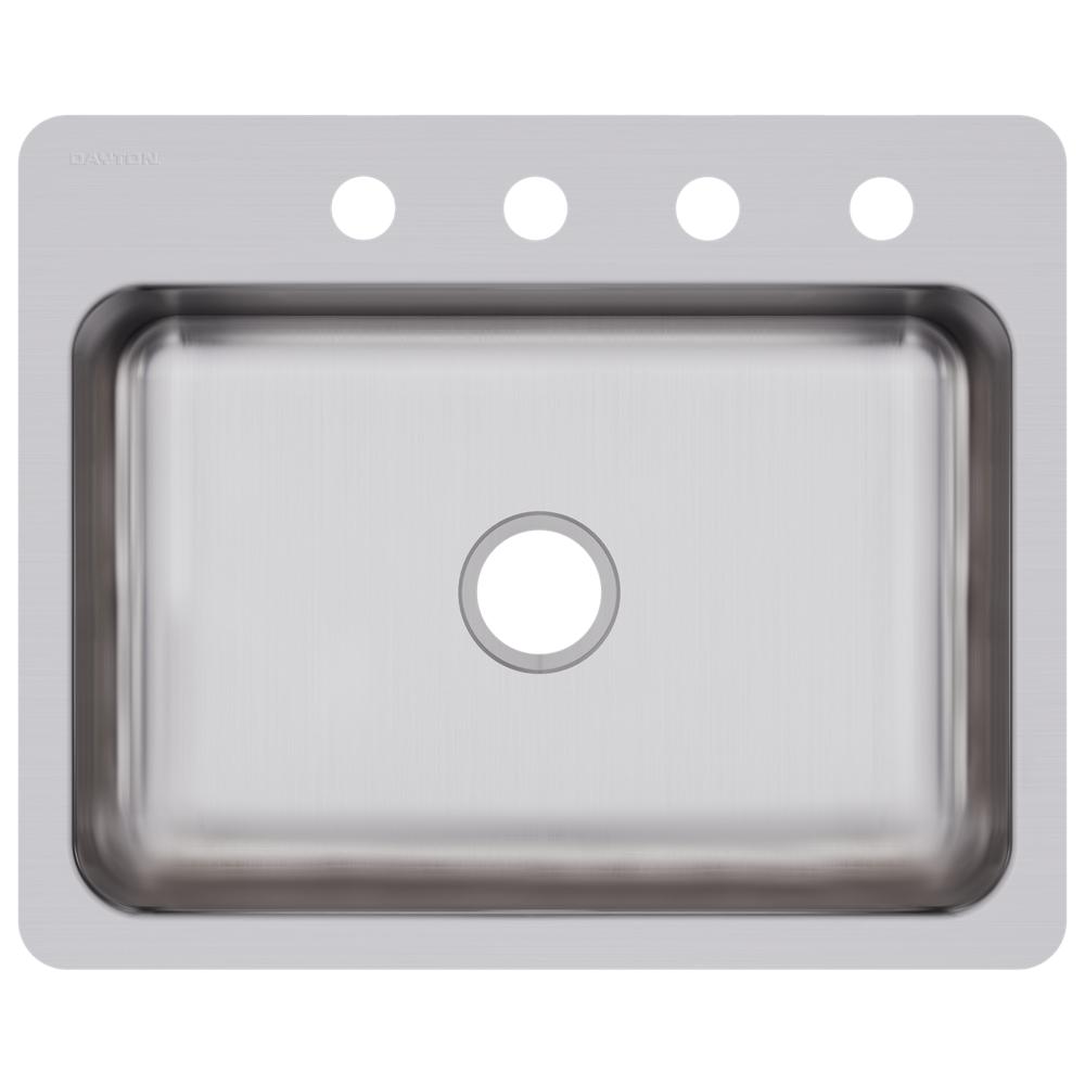 Dayton Stainless Steel 27 x 22 x 8 Single Bowl Dual Mount Sink | Elkay