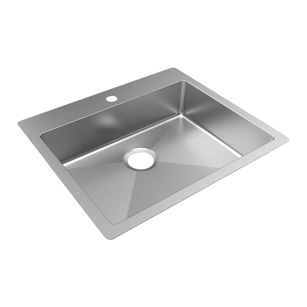 Elkay SS 25 x 22 x 6 Single Dual Mount ADA Sink | Elkay