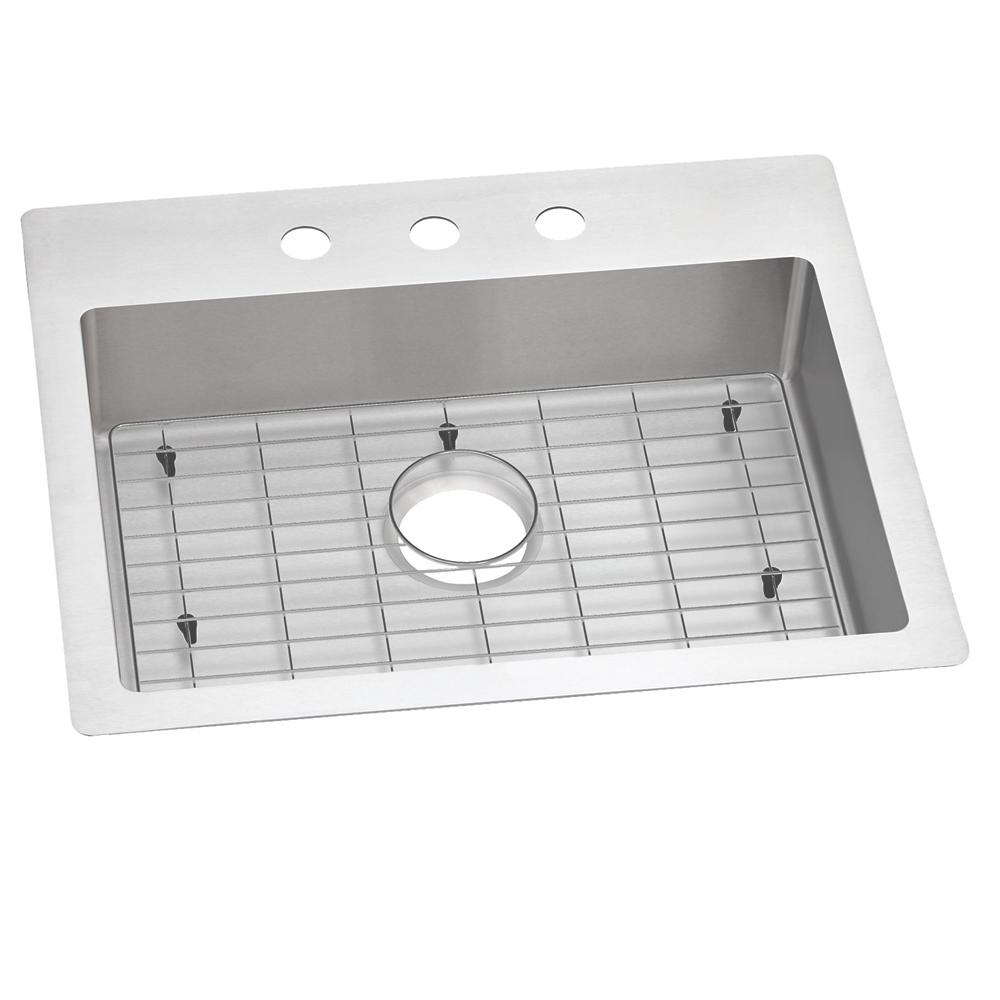 Crosstown 18 Gauge 3-Hole Single Bowl Dual Mount ADA Sink Kit | Elkay