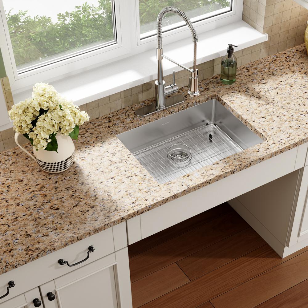 Crosstown 18 Gauge 3-Hole Single Bowl Dual Mount ADA Sink Kit | Elkay