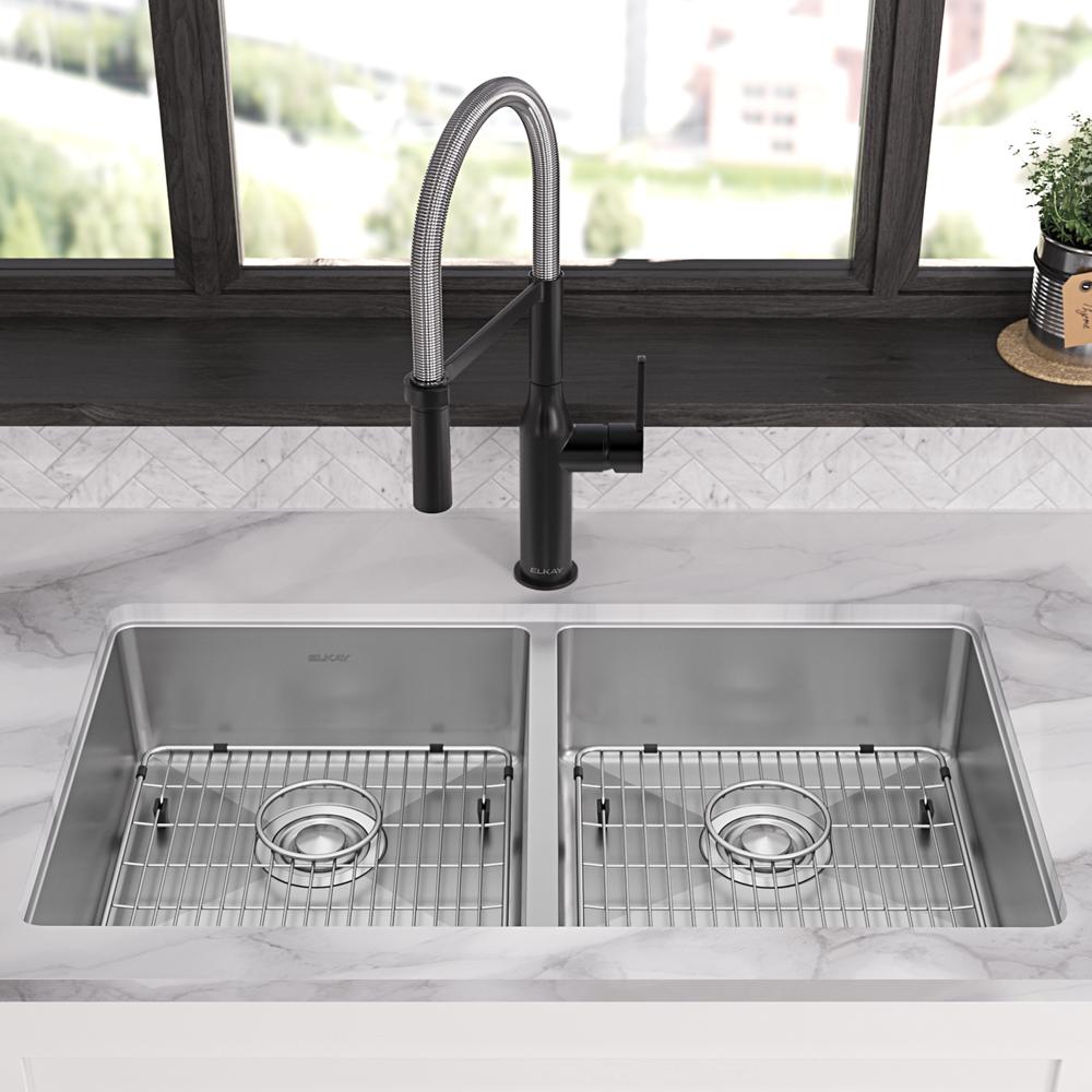 Elkay SS 33 x 22 x 6 Equal Double Dual Mount ADA Sink Kit | Elkay
