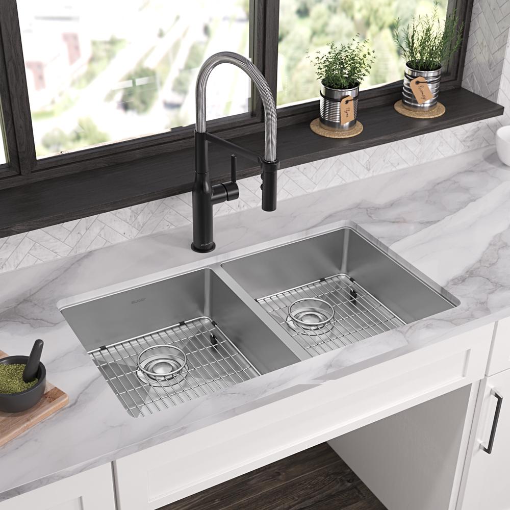Elkay SS 33 x 22 x 6 Equal Double Dual Mount ADA Sink Kit | Elkay
