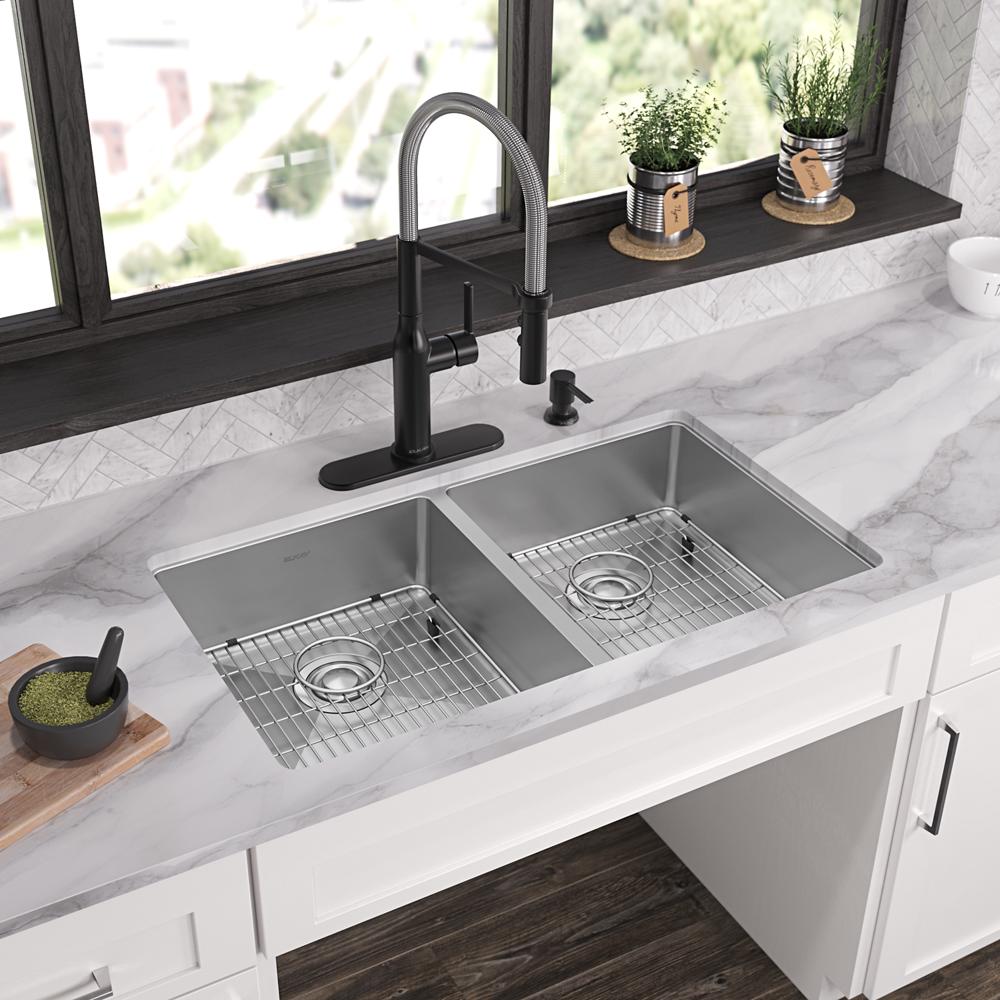Elkay SS 33 x 22 x 6 Equal Double Dual Mount ADA Sink Kit | Elkay