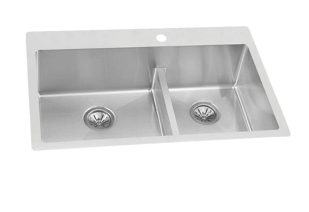 Ferguson Exclusive Elkay 33 x 22 x 9 SS Dbl Dual Sink Kit | Elkay