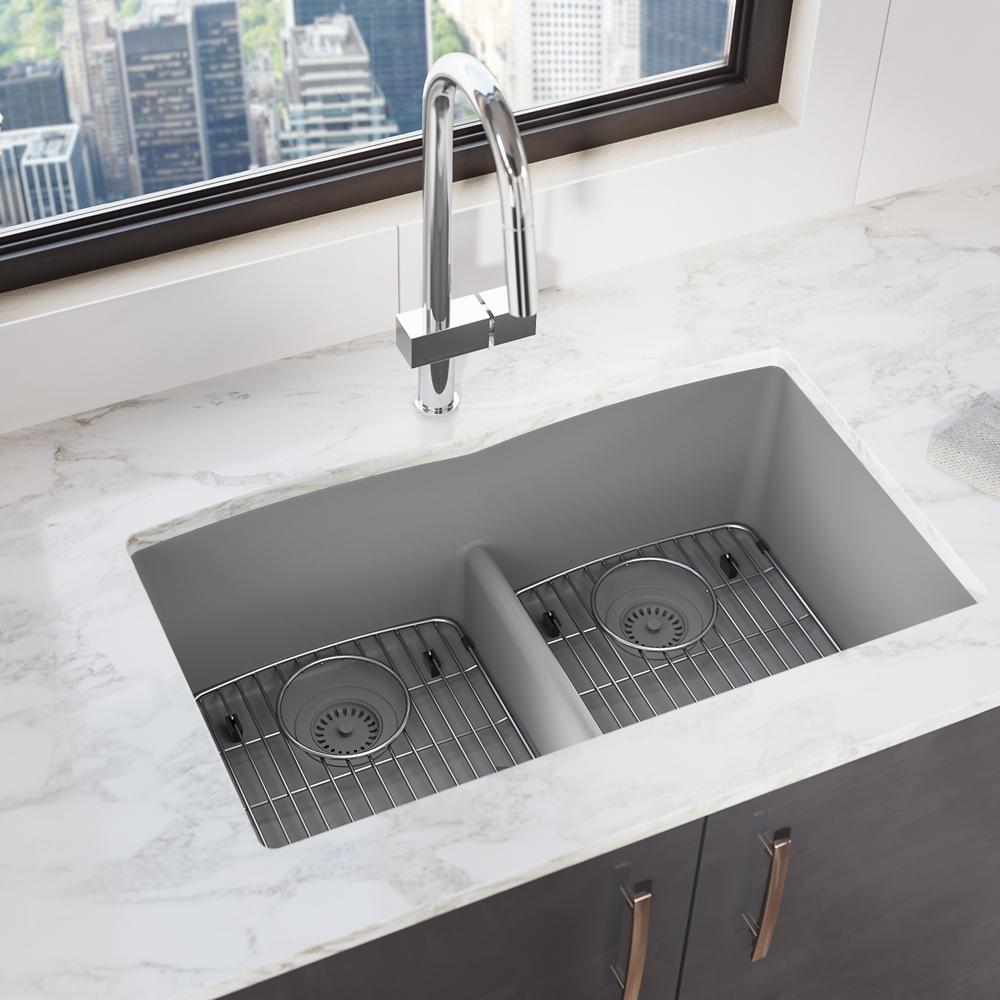 Elkay Quartz Classic 33 x 19 x 10 Equal Dbl Under MT Sink