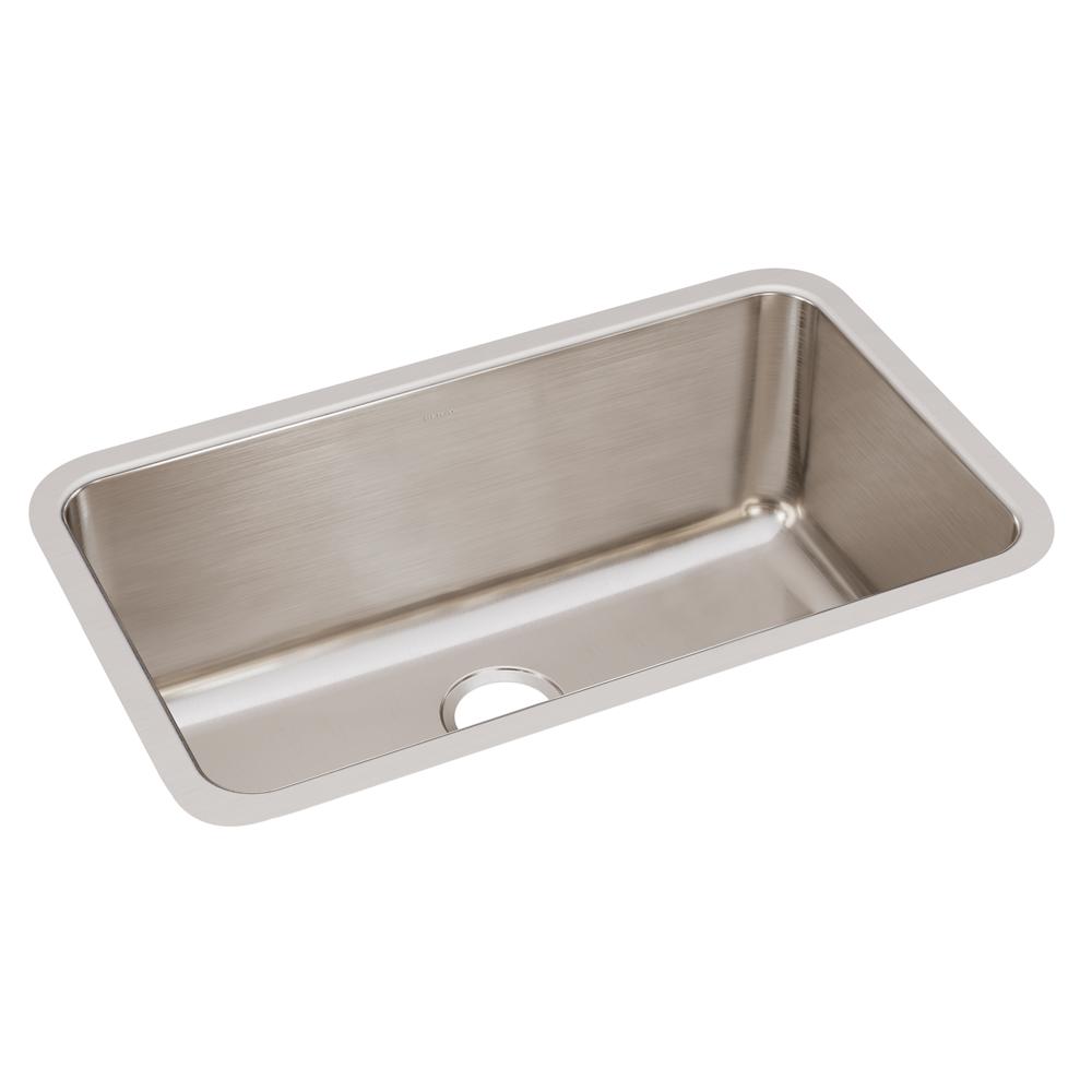 Elkay Lustertone SS 30.5 x 18.5 x 11.5 Single Undermount Sink | Elkay