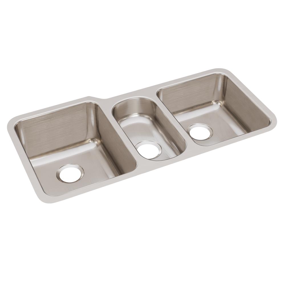 Elkay Lustertone SS 40 x 20.5 x 9.8 Triple Undermount Sink | Elkay