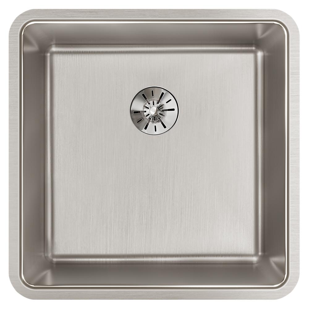 Elkay Lustertone Iconix 16Ga SS 18.5x18.5x9 Single UnderMT Sink w