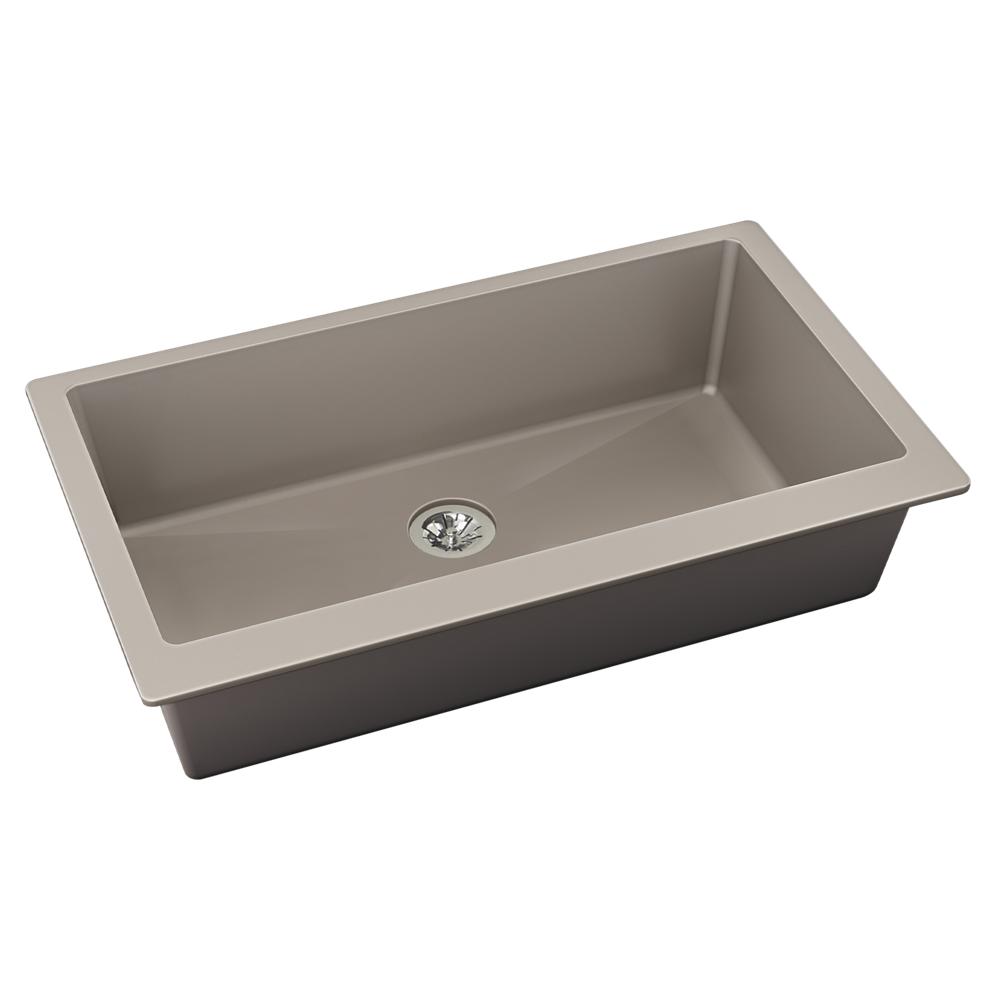 Elkay Quartz Luxe 36 x 20 x 9 Single Under MT Sink w Perfect Drain