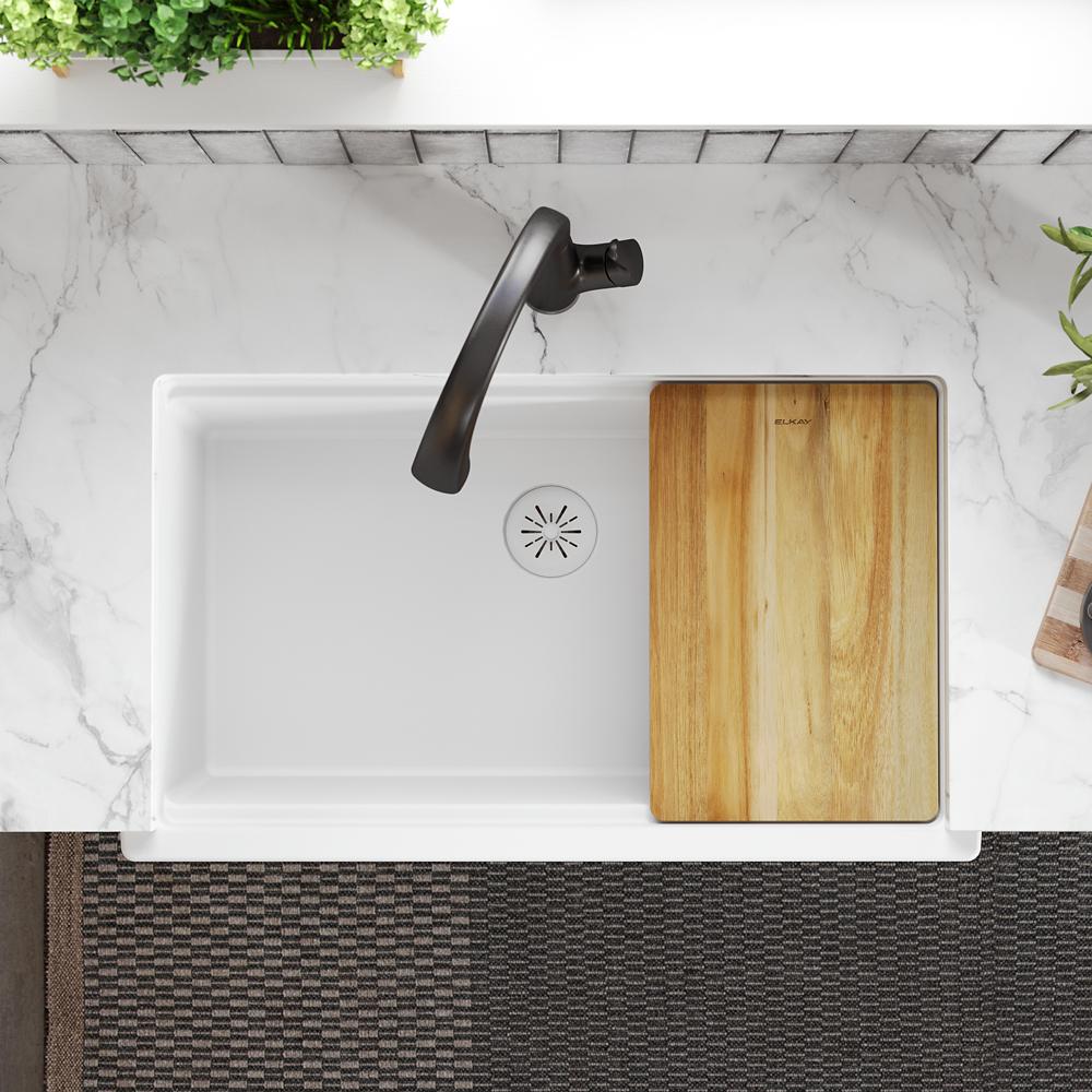 Elkay Quartz Luxe 35.9x21-.6x9 Single Bwl 10