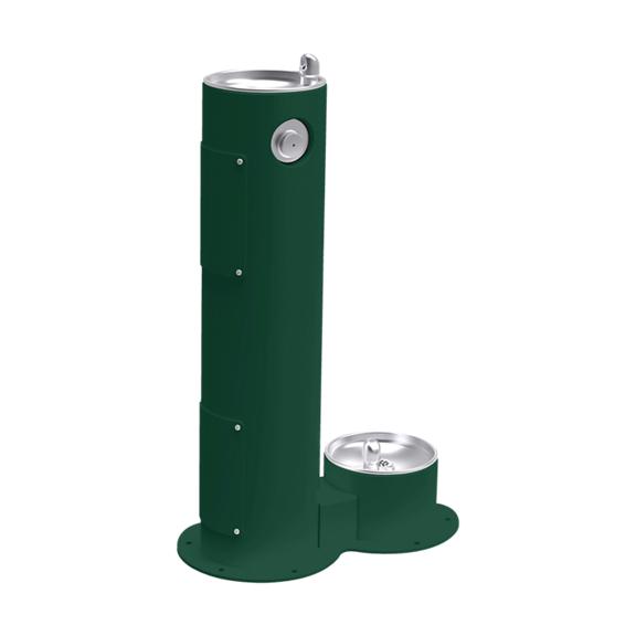 Outdoor Pedestal Fountain with Pet Station Non-Filtered Non-Refrigerated