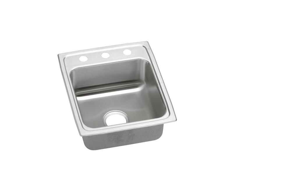 Elkay Lustertone SS 15x22x5.5 Single Bowl Drop-in ADA Sink with