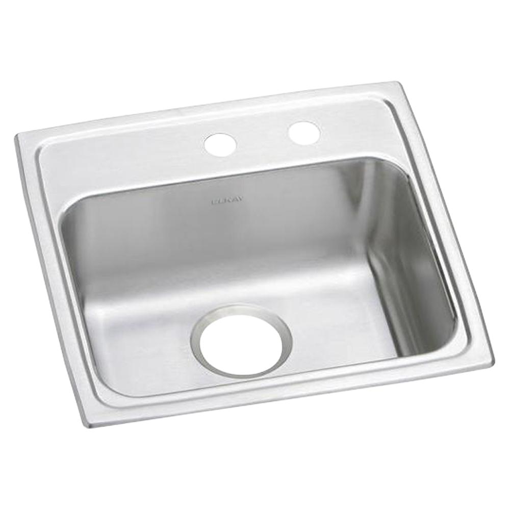 Elkay Lustertone SS 19.5 x 19 x 5.5 Single Bowl Drop-in ADA Sink