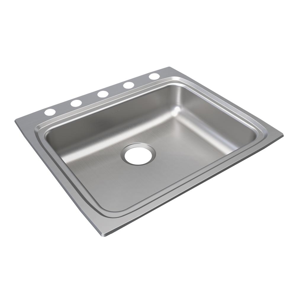 Elkay Lustertone Stainless Steel 25 x 22 x 5.5 Single Bowl Drop-in