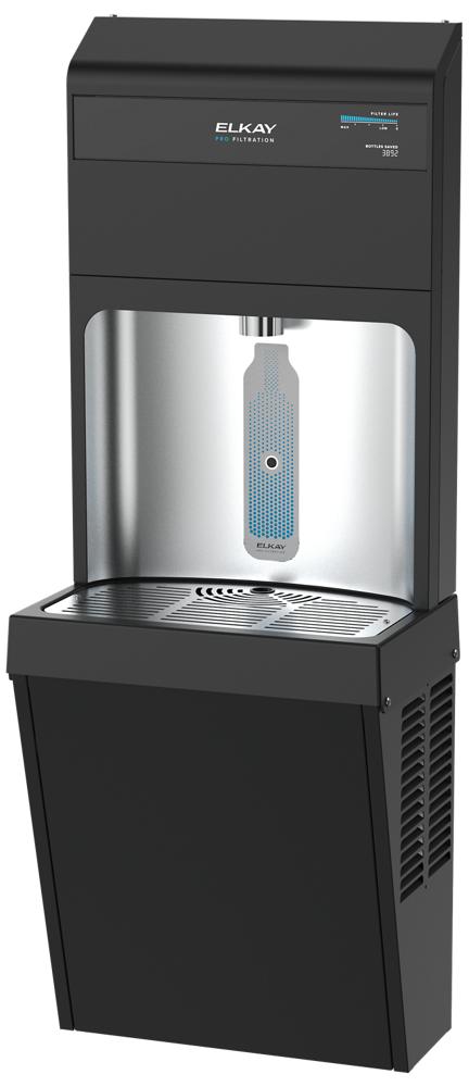 Elkay® Pro Filtration™ Single ADA Bottle Filler Only w/ Double Ultra Capacity Lead Filters - Black